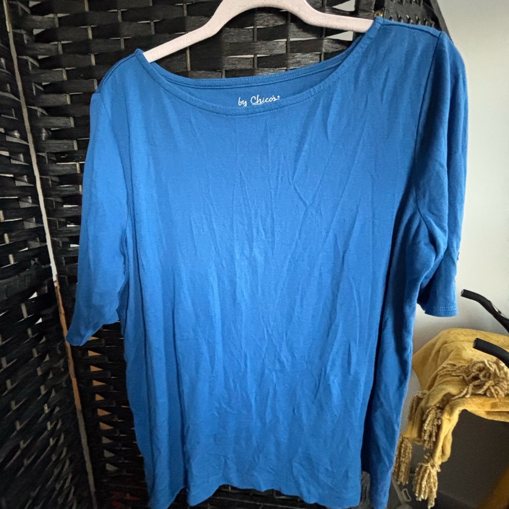 Chico's Vibrant Blue Cotton Top